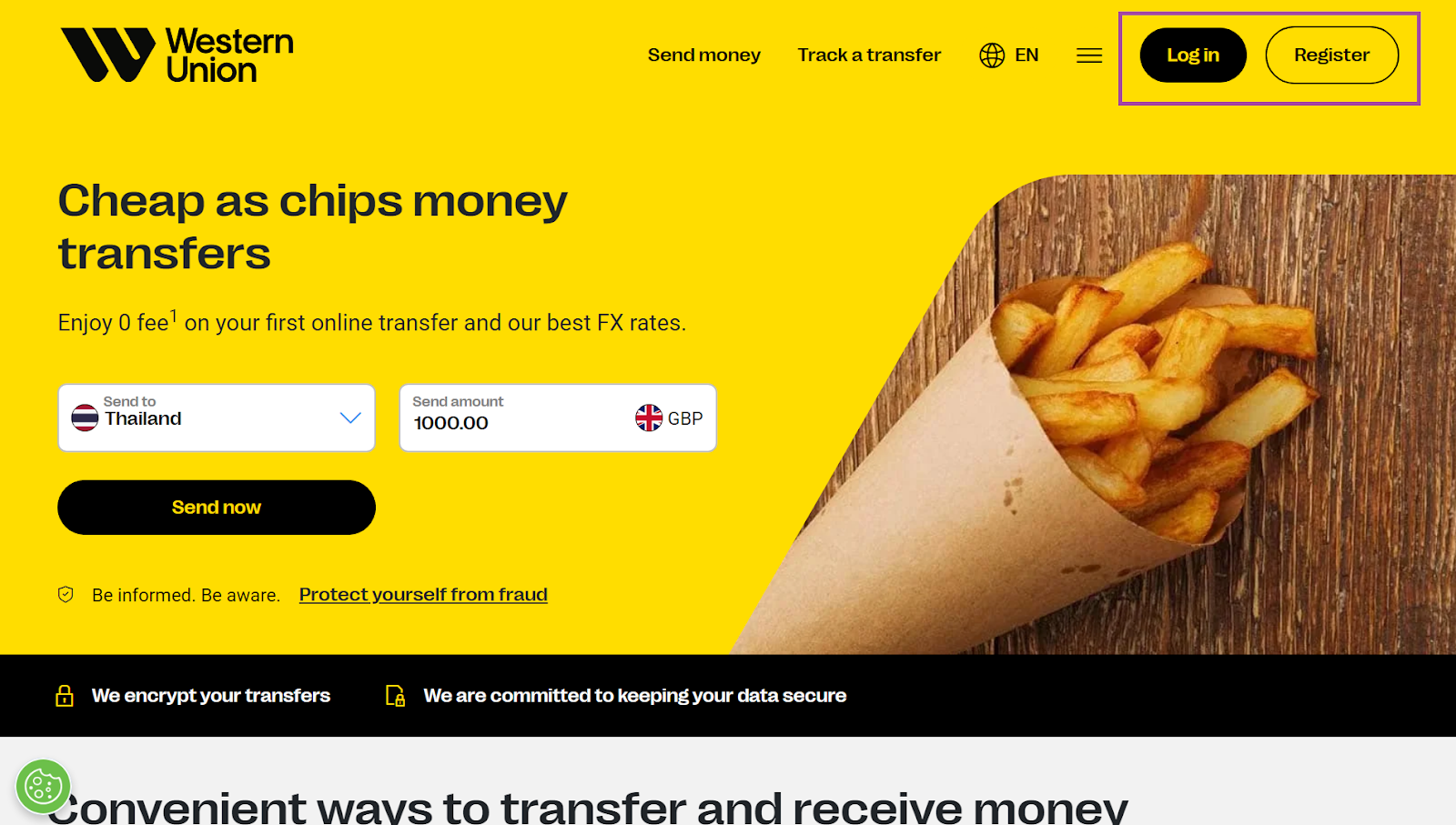 Western union deals money transfer rate